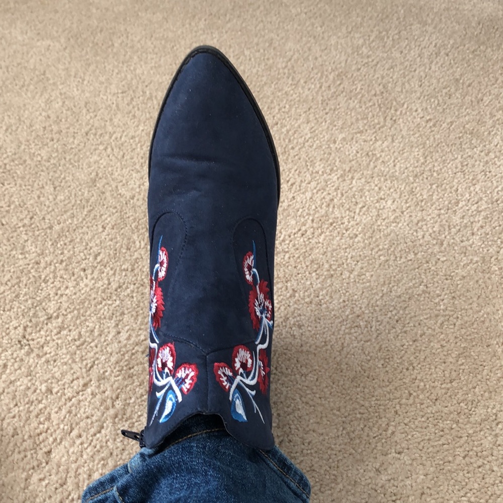 Navy blue ankle boots - Picture 5 of 5